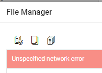File Manager error