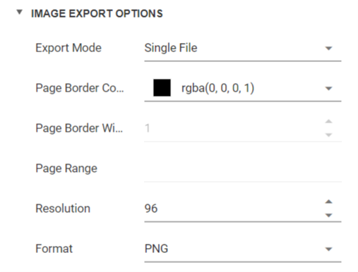 image export options